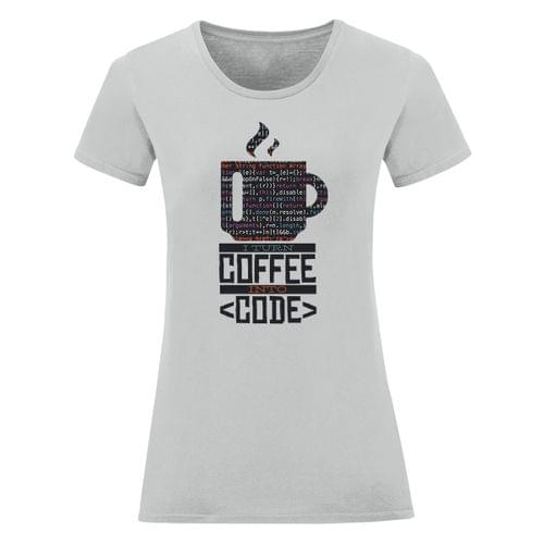 Дамска тениска &amp;quot;Coffee Code&amp;quot; - 1