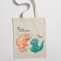 Eко чанта "T-Rex и последният еднорог" - small - 0