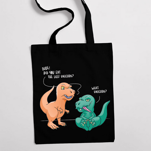 Eко чанта "T-Rex и последният еднорог" - 2