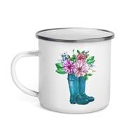 Емайлирано канче "Цветя на душата" - small - 1