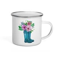 Емайлирано канче "Цветя на душата" - small - 3