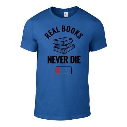 Мъжка тениска "Books Never Die" - 2