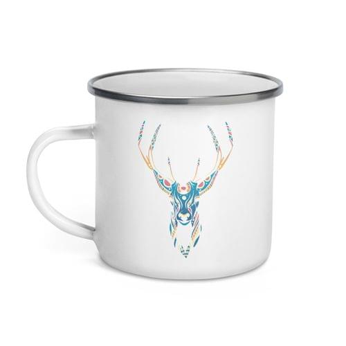 Емайлирано канче "Trippy Deer" - 2