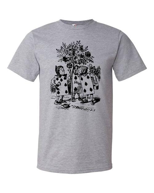 Мъжка тениска "Алиса и боядисване на розите" - 2