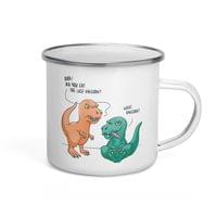 Емайлирано канче "T-Rex и последният еднорог" - small - 3