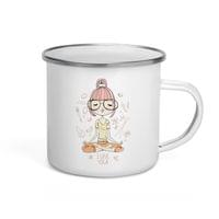 Емайлирано канче "I Love Yoga" - small - 3