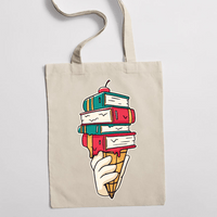 Eко чанта "Книжен сладолед" - small - 2