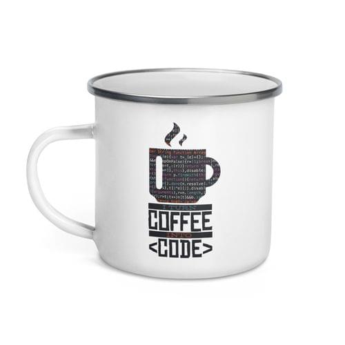 Емайлирано канче "Coffee Code" - 2