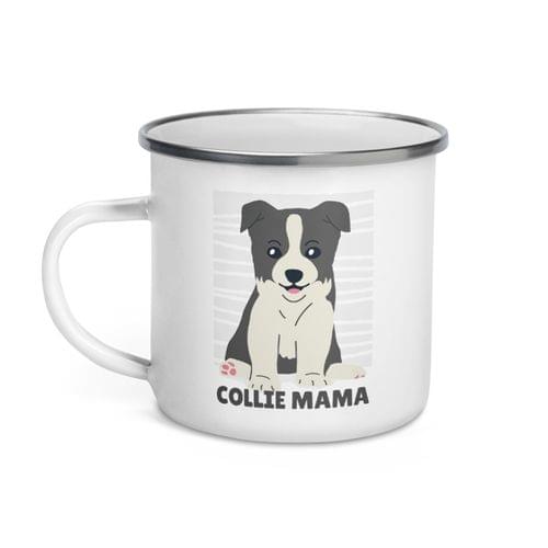 Емайлирано канче "Border Collie Mama" - 2