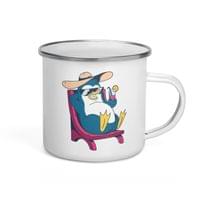 Емайлирано канче "Пингвин на плажа" - small - 3