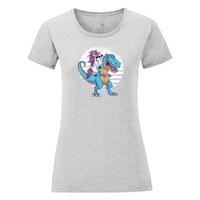 Тениска "Еднорог и T-Rex" (дамска) - small - 7