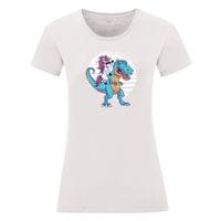 Тениска "Еднорог и T-Rex" (дамска) - small - 9