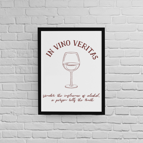 Постер с рамка "In Vino Veritas" - 2