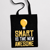 Eко чанта "Smart Is Awesome" - small - 0