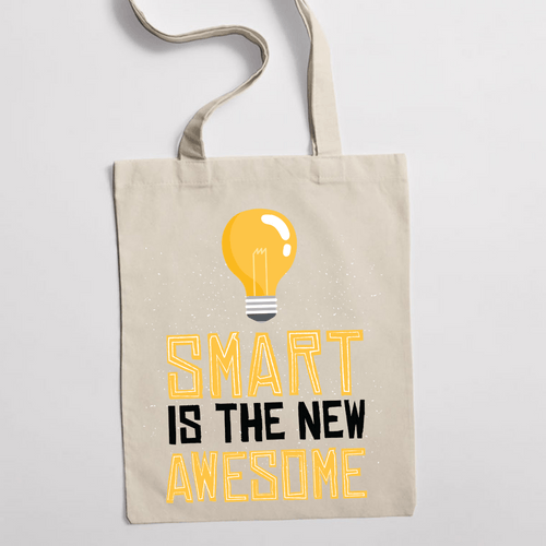 Eко чанта "Smart Is Awesome" - 2