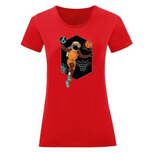 Дамска тениска &amp;quot;Космически баскетбол&amp;quot; - 1