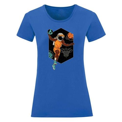 Дамска тениска "Космически баскетбол" - 2