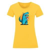 Дамска тениска "T-Rex отваря буркан" - small - 9