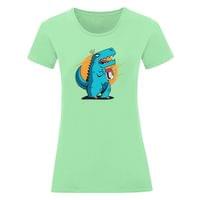 Дамска тениска "T-Rex отваря буркан" - small - 11