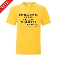 Мъжка тениска &amp;quot;1N73LL1G3NC3&amp;quot; (Жълта)