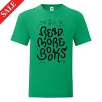 Мъжка тениска "Read More Books" (Зелено) - small - 0