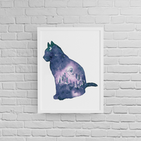 Постер с рамка "Звездна котка" - small - 0