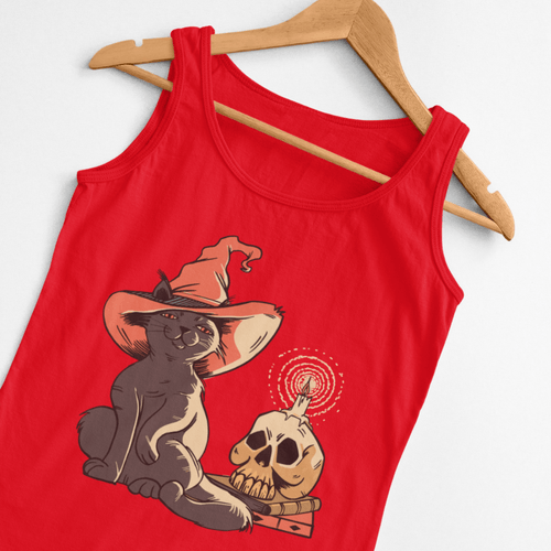 Мъжки потник "Halloween Witch Cat" - 2