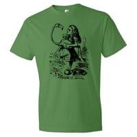 Мъжка тениска "Алиса и игра на крикет" - small - 0