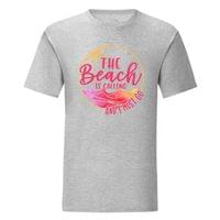 Мъжка тениска "The Beach Is Calling" - small - 1