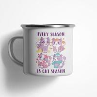 Емайлирано канче "Cat Season" - small - 0