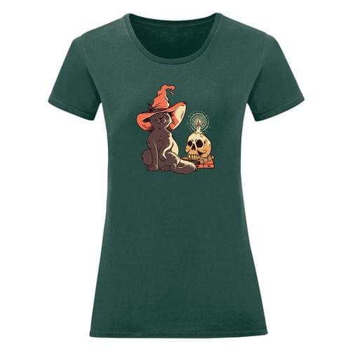 Дамска тениска "Halloween Witch Cat" - 2