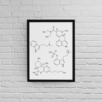 Постер с рамка "Psychedelic Molecules" - small - 0 Постер с рамка "Psychedelic Molecules" - small - 0
