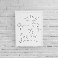 Постер с рамка "Psychedelic Molecules" - small - 1 Постер с рамка "Psychedelic Molecules" - small - 1