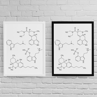 Постер с рамка "Psychedelic Molecules" - small - 2 Постер с рамка "Psychedelic Molecules" - small - 2
