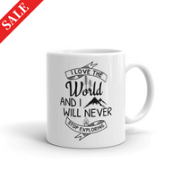 Бяла чаша "Love The World" - small - 2