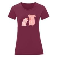 Тениска "Двете прасенца" (дамска) - small - 0