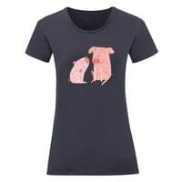 Тениска "Двете прасенца" (дамска) - small - 5