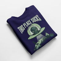 Ватирана блуза "This Place Sucks" - small - 1