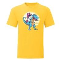 Тениска "Еднорог и T-Rex" (мъжка) - small - 2