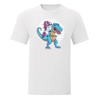 Тениска "Еднорог и T-Rex" (мъжка) - small - 3