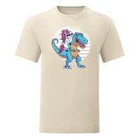 Тениска "Еднорог и T-Rex" (мъжка) - small - 5