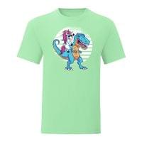 Тениска "Еднорог и T-Rex" (мъжка) - small - 11