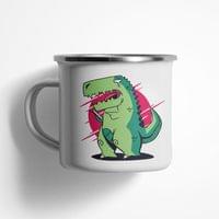 Емайлирано канче "T-Rex и смартфон" - small - 0