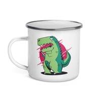 Емайлирано канче "T-Rex и смартфон" - small - 1