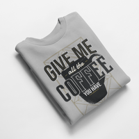 Ватирана блуза "Give Me Coffee" - small - 1 Ватирана блуза "Give Me Coffee" - small - 1