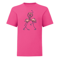 Тениска "Влюбени фламинго" (детска) - small - 5