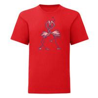 Тениска "Влюбени фламинго" (детска) - small - 6