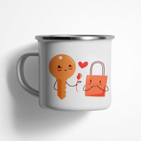 Емайлирано канче "Ключ и катинарче" - small - 0