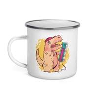 Емайлирано канче "Retro T-Rex" - small - 1