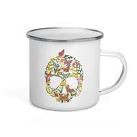 Емайлирано канче "Skull Flower" - small - 3